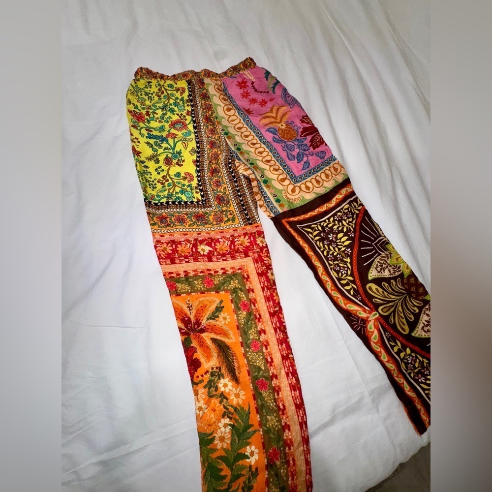 FARM Rio Mixed Scarves Pants - Picture 3 of 10